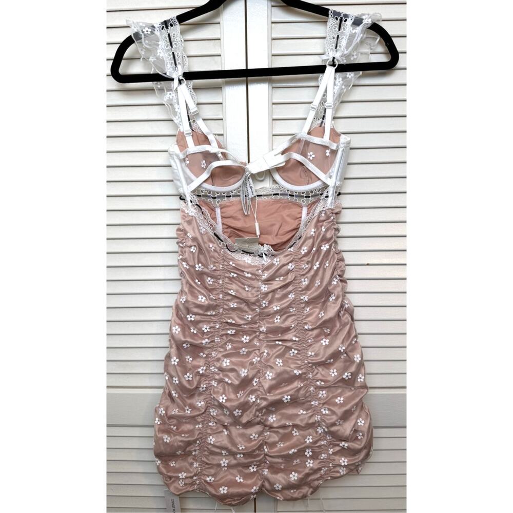 Love & Lemons X Victoria Secret Floral Festival Lace Bustier Daisy Mini Dress-XS - Picture 5 of 8
